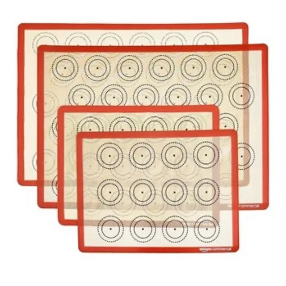 AMAZON COMMERICAL SILICONE BAKING MATS 4PK (2-16.5”x11.5”) and (2-11.5”x… - Picture 1 of 3
